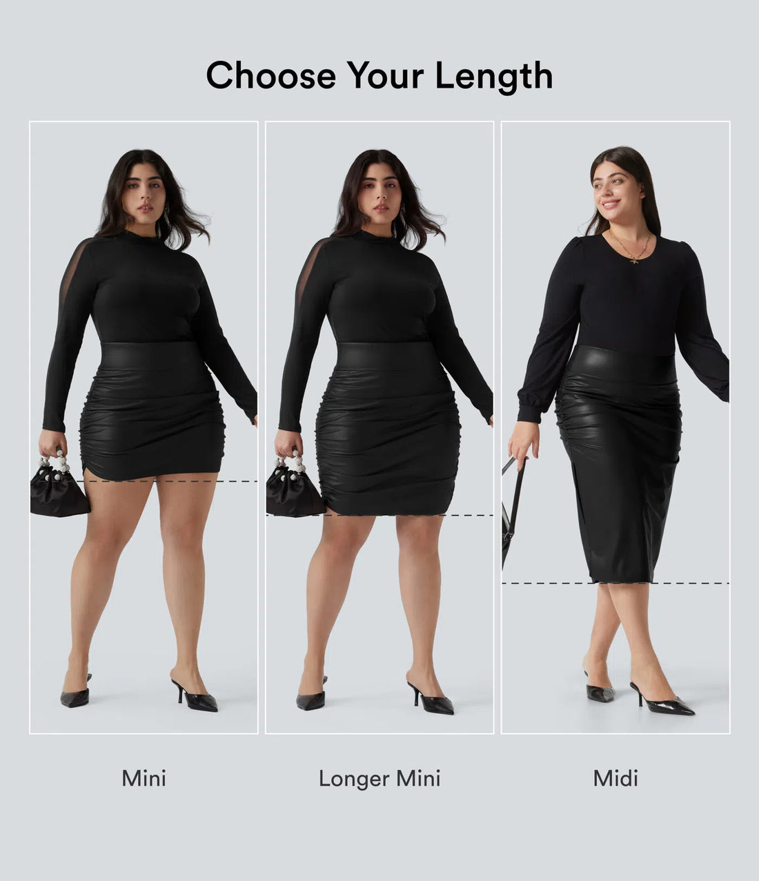 High Waisted Tummy Control Ruched Curved Hem 2-in-1 Fleece